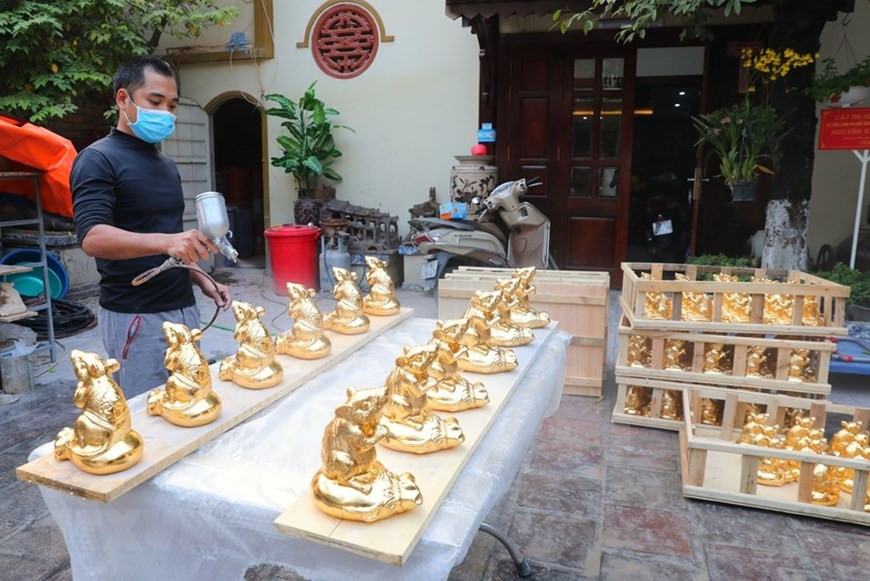 Artículos de cerámica para el año de la rata (Fuente: VNA)