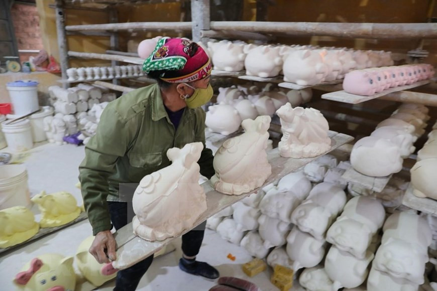 Artículos de cerámica para el año de la rata (Fuente: VNA)