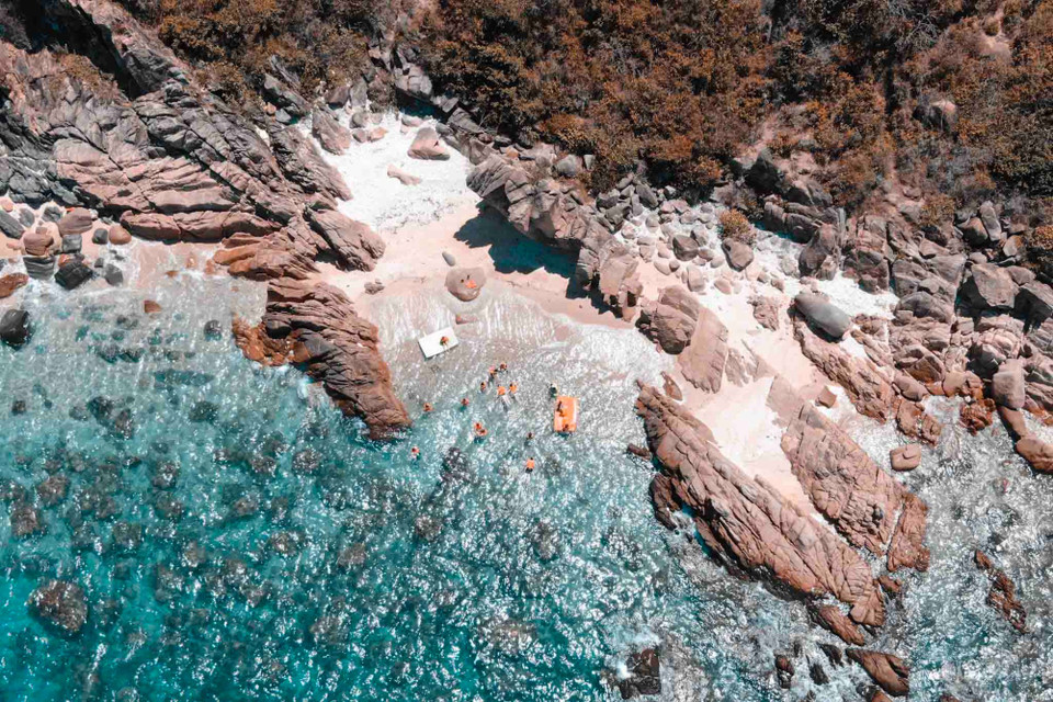 Una pequeña playa de Cu Lao Xanh. (Foto: VNA)