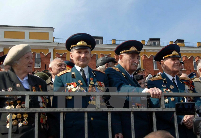  Veteranos rusos en el 63 aniversario del Día de la Victoria fascista (9/5/2008).(Fuente: Documentación Internacional/VNA)