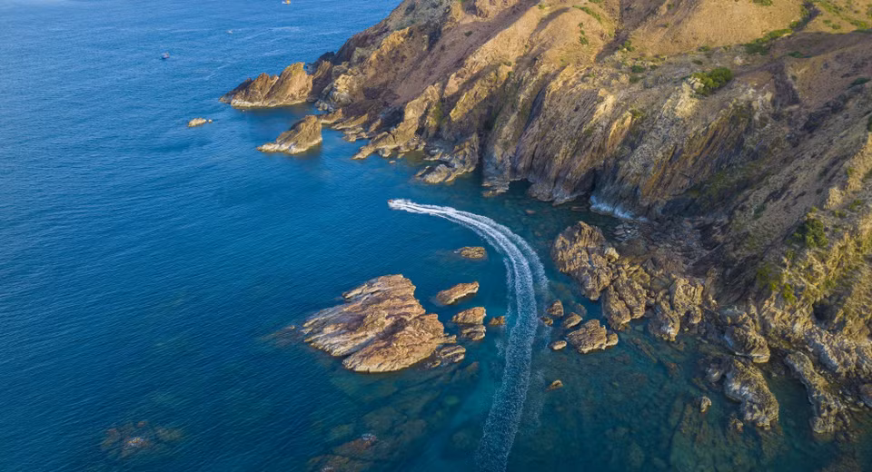 Hermoso paisaje de Eo Gio en la comuna de la isla de Nhon Ly, ciudad de Quy Nhon, provincia de Binh Dinh. (Foto: VNA)