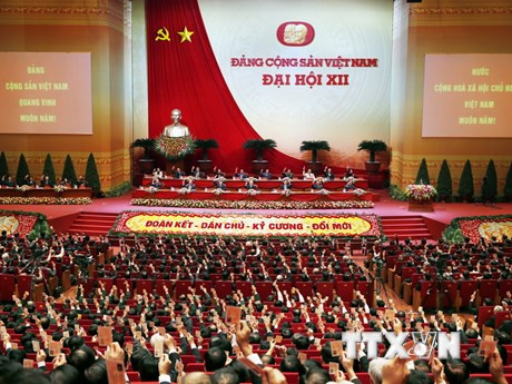 El XII Congreso Nacional del Partido Comunista de Vietnam (Fuente: VNA)