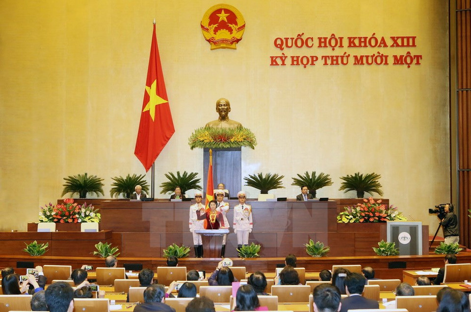 Panorama del acto de asunción de cargo de la flamante presidenta (Fuente: VNA)