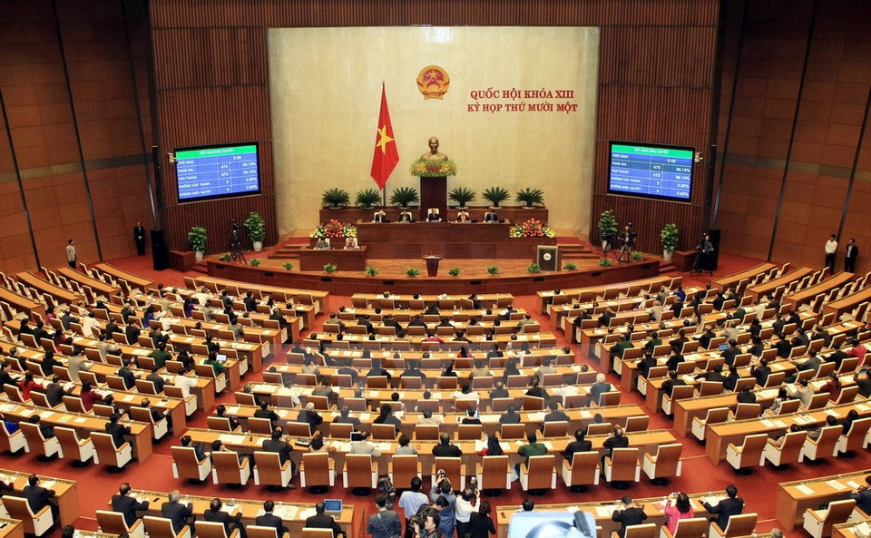 Los diputados votan por aprobar la Resolución sobre la elección de presidenta de la AN y el Consejo Electoral Nacional (Fuente; VNA)