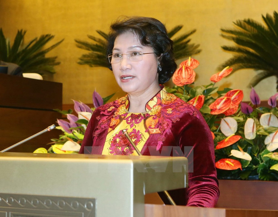 La presidenta de la AN, Nguyen Thi Kim Ngan (Fuente: VNA)