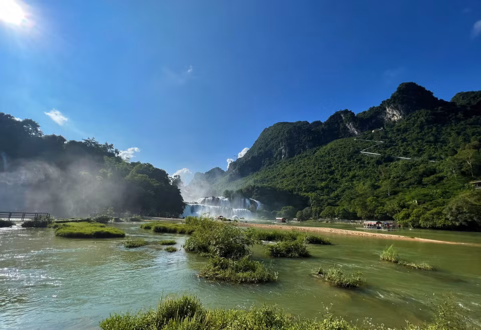 La cascada de Ban Gioc en otoño. (Fuente: VNA)