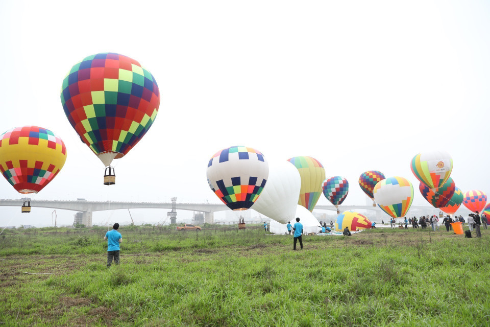 22 globos aerostáticos volarán unos 50 metros para promover el turismo de Hanoi. (Fuente: VNA)