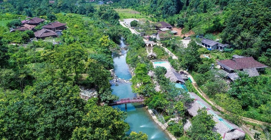 Sitio de ecoturismo Arroyo Mo Mam en la aldea de Hoan Trung, comuna de Chien Thang, distrito de Bac Son, provincia norteña vietnamita de Lang Son. (Foto: VNA)