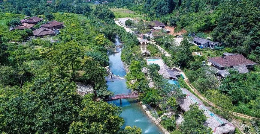 Sitio de ecoturismo Arroyo Mo Mam en la aldea de Hoan Trung, comuna de Chien Thang, distrito de Bac Son, provincia norteña vietnamita de Lang Son. (Foto: VNA)
