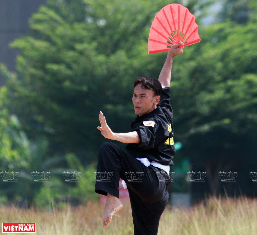 Buena defensa con abanico (Foto: VNA)