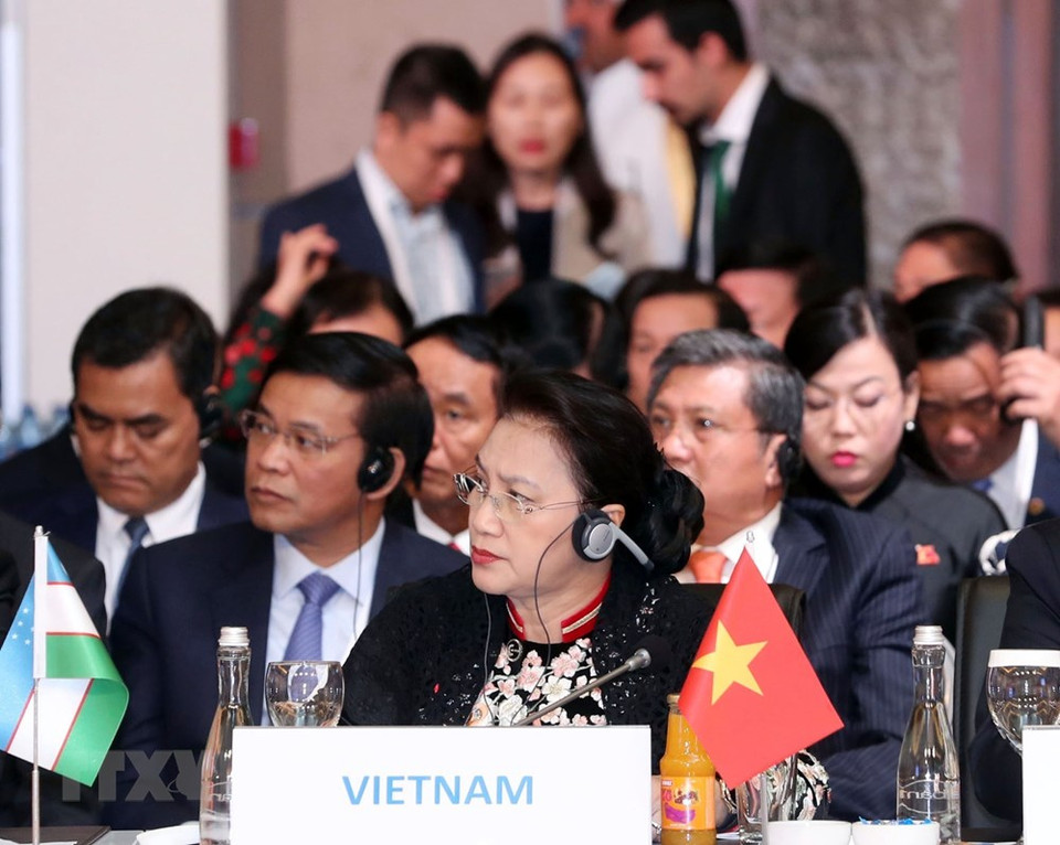 La presidenta de la Asamblea Nacional del país indochino (Parlamento), Nguyen Thi Kim Ngan, en la MSEAP (Fuente:VNA)
