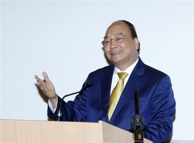 El premier vietnamita pronunció un discurso en la Universidad Nacional Australiana (Fuente: VNA)