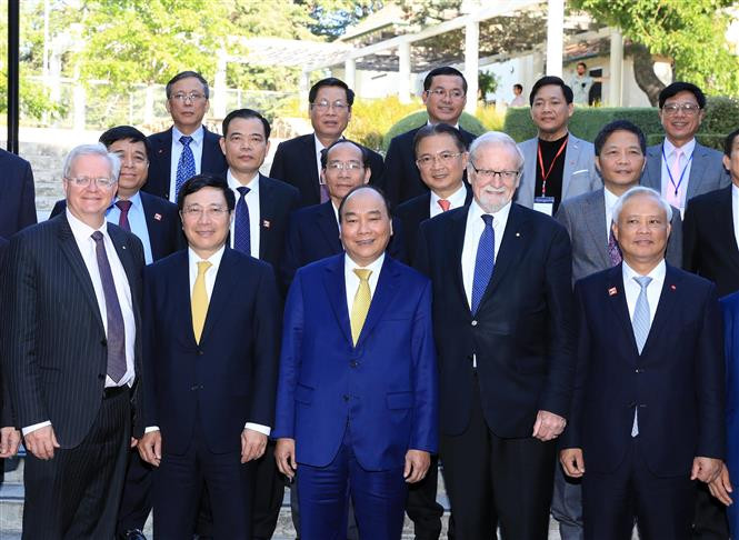 El primer ministro de Vietnam, Nguyen Xuan Phuc, visitó la Universidad Nacional Australiana. (Fuente: VNA)