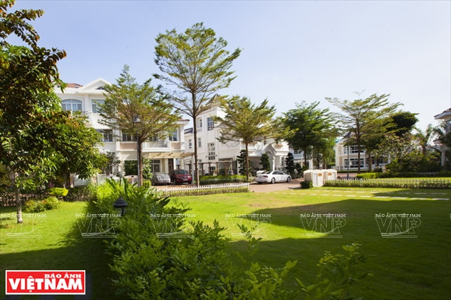 Las villas nobles en la zona urbana Phu My Hung, distrito 7, Ciudad Ho Chi Minh. 