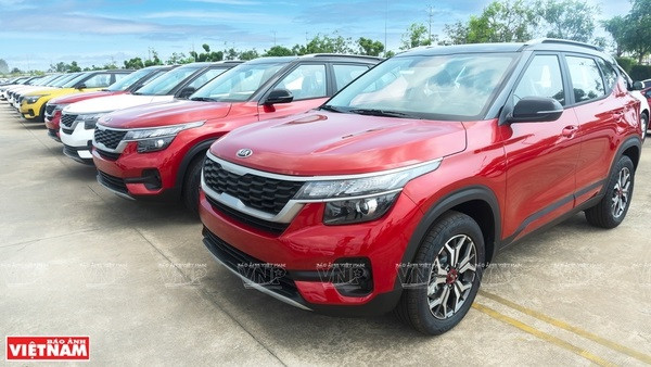 El nuevo automóvil de turismo Kia Seltos de THACO AUTO. (Foto:VNA)