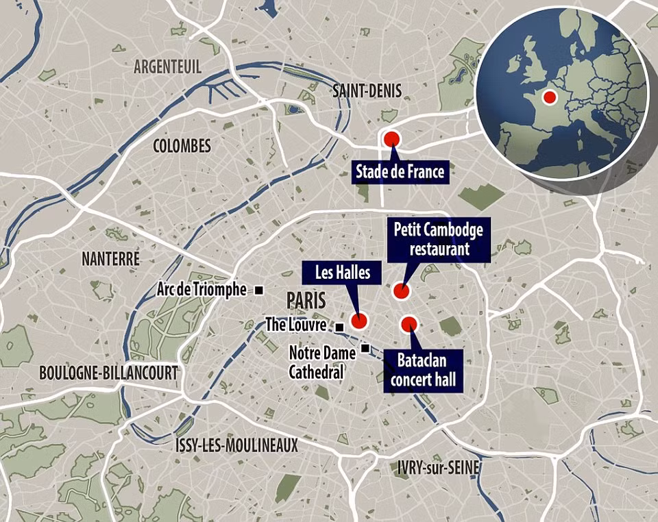 Mapa de los atentados 