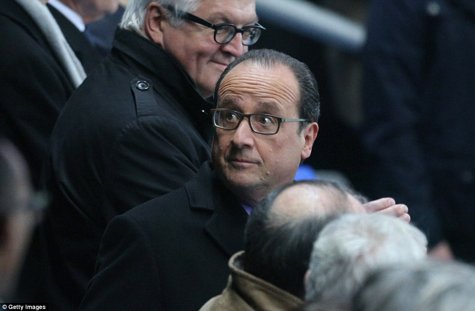 El presidente Hollande fue evacuado del Estadio de Francia (Fuente: Getty)