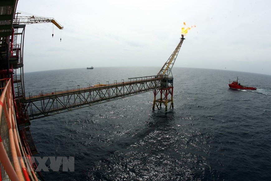 Actividades de extracción de petróleo en el yacimiento de Bach Ho, en la provincia sureña de Ba Ria-Vung Tau (Fuente: VNA)