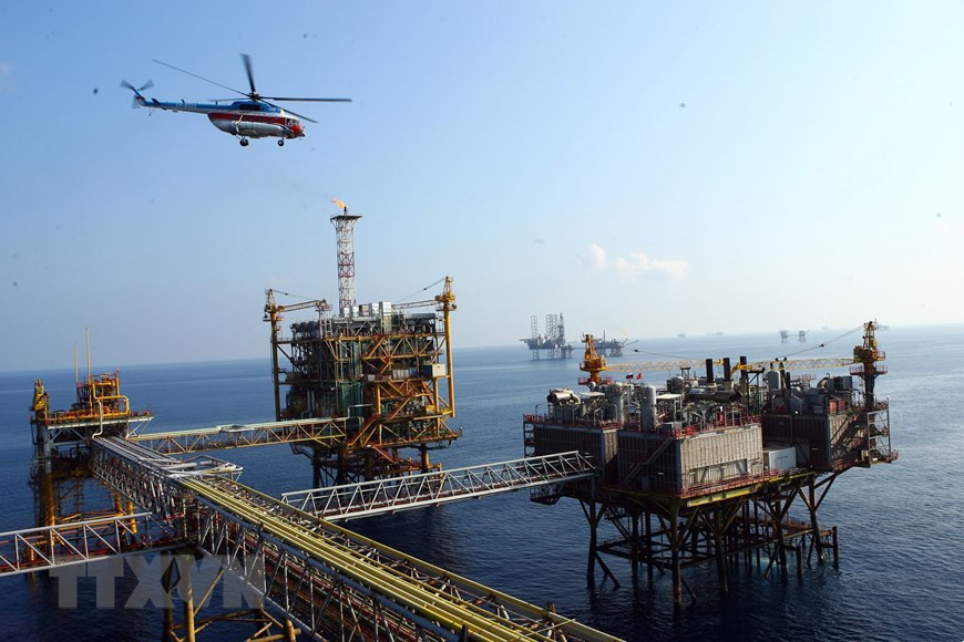 La plataforma tecnológica central número dos incluye cuatro obras flotantes en el mar (Fuente: VNA)