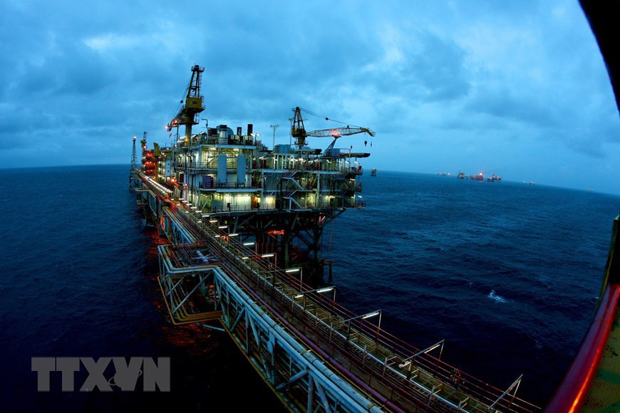 La plataforma tecnológica central número tres en el yacimiento de Bach Ho (Fuente: VNA)