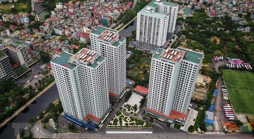 El proyecto de viviendas comerciales para el reasentamiento en el área X2 Dai Kim, en el distrito de Hoang Mai, cuenta con una superficie de 20 mil metros cuadrados (Fuente: VNA)