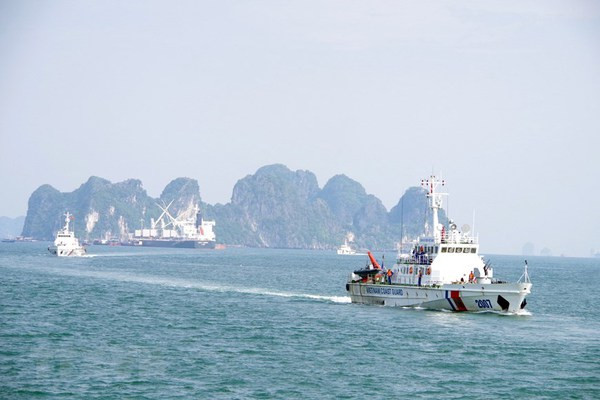 La flota de buques de entrenamiento en el mar. (Foto: VNA)