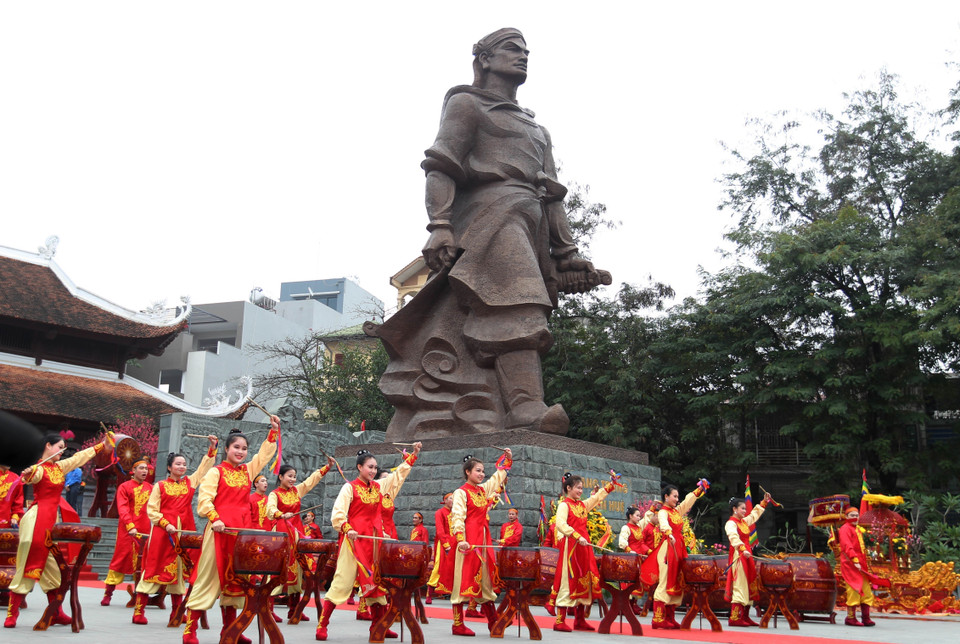 Acto conmemorativo por el triunfo de Ngoc Hoi – Dong Da, liderado por el rey Quang Trung, sobre los invasores Qing de China, celebrado en el distrito de Dong Da. Hanoi (Fuente: VNA)