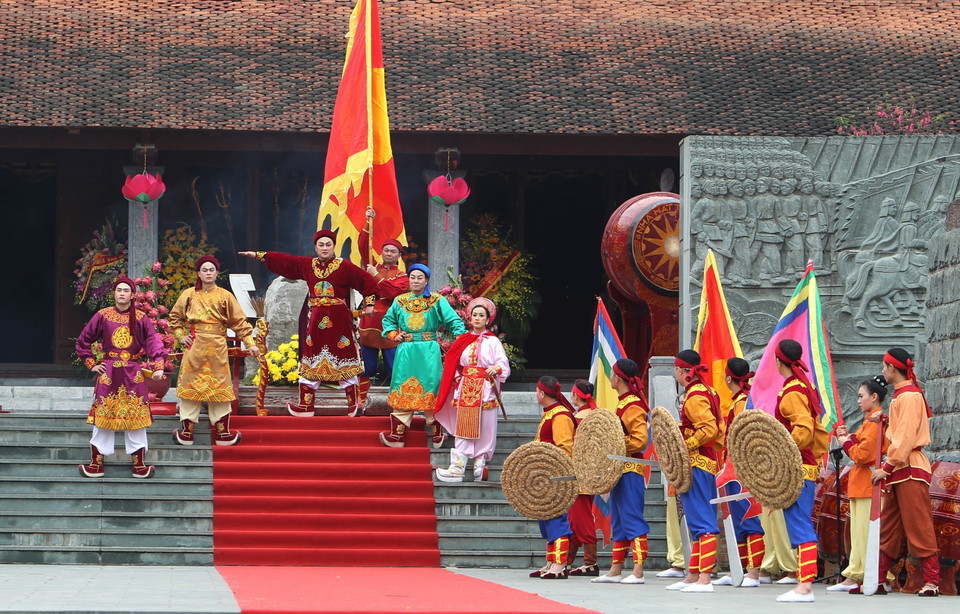 Acto conmemorativo por el triunfo de Ngoc Hoi – Dong Da, liderado por el rey Quang Trung, sobre los invasores Qing de China, celebrado en el distrito de Dong Da. Hanoi (Fuente: VNA)