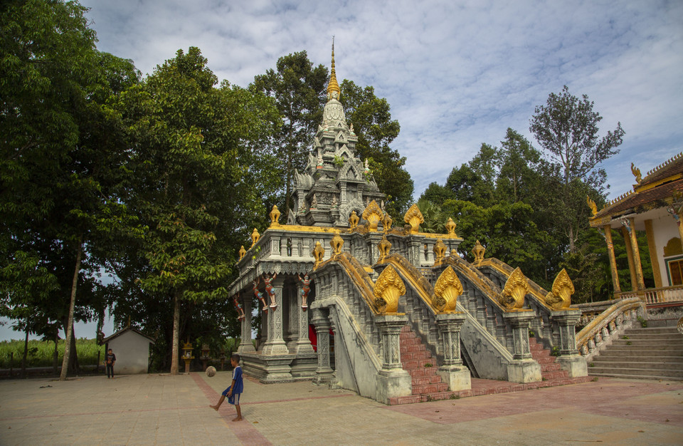 La Pagoda Ka Ot es una de las seis pagodas Khmer Theravada con una arquitectura única en la provincia de Tay Ninh. (Foto: VNA)