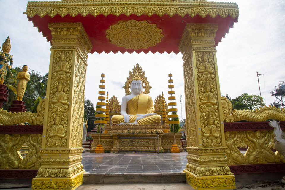 La Pagoda Ka Ot es una de las seis pagodas Khmer Theravada en la provincia de Tay Ninh y cuenta con una arquitectura única. (Foto: VNA)