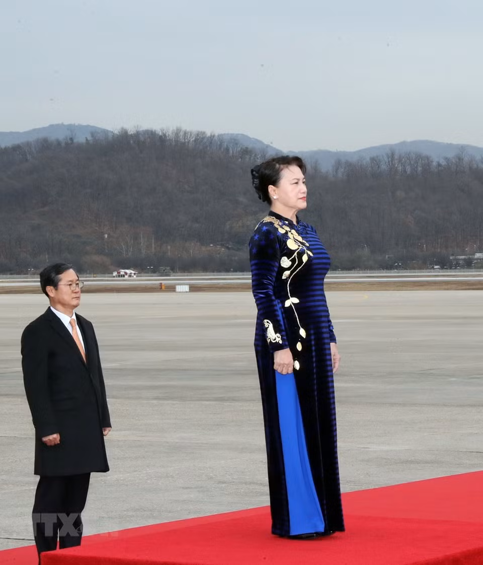 Nguyen Thi Kim Ngan llegó al aeropuerto Seongnam en Seúl (Fuente: VNA)