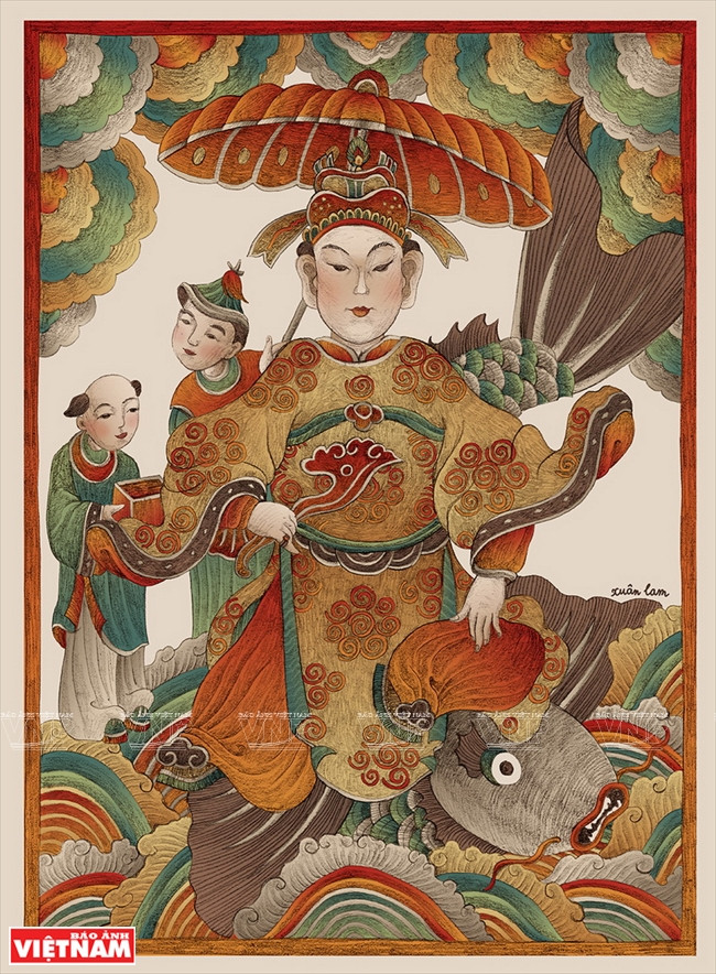  Pintura folclórica de Dong Ho del pintor NguyenXuan Lam.(Fuente: VNA)