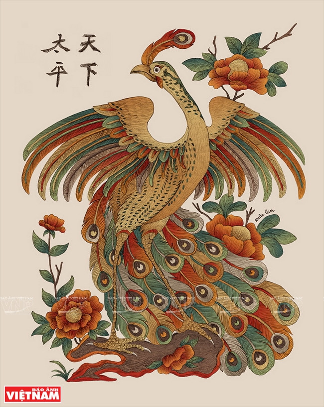 Pintura de culto de un mandarín militar de la provincia de Vinh Phuc.(Fuente: VNA)