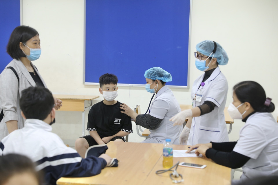 El sitio de cribado antes de la inyección. Foto: VNA