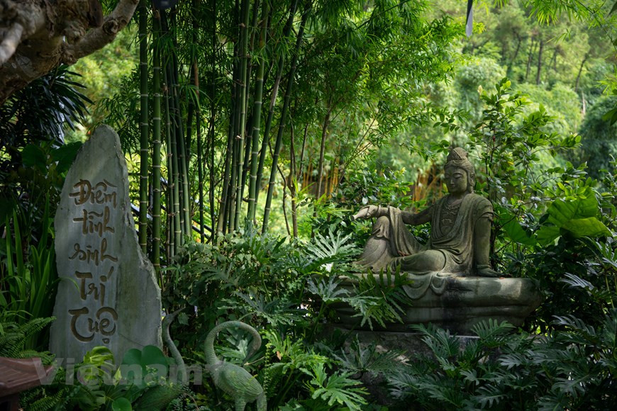 Al llegar aquí, los visitantes quedan "abrumados" por la hermosa y minuciosa arquitectura y el color verde de cientos de árboles. (Foto: Vietnam+)