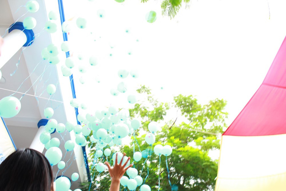 Globos de los infantes vuelan al cielo (Fuente: VNA)