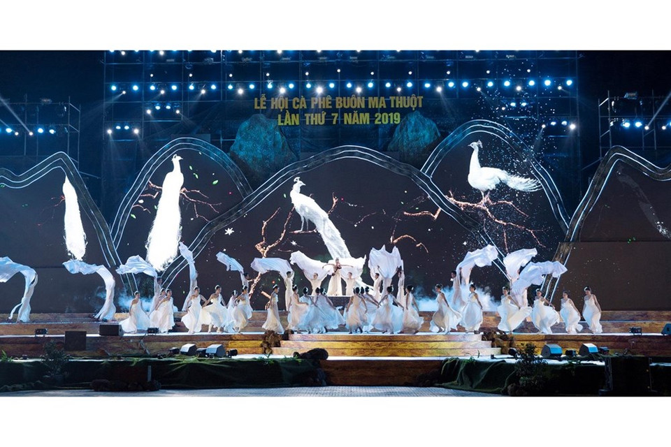 Impresionante escenario en el Festival del Café en Buon Ma Thuot. (Foto: VNA)