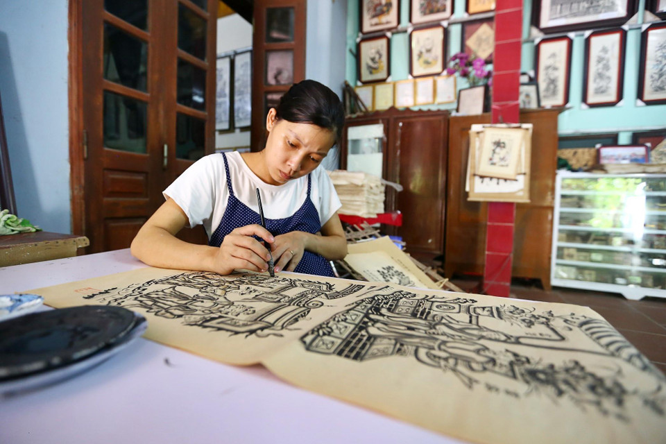 Vietnam presentará en diciembre próximo a la UNESCO el expediente sobre la pintura folclórica de Dong Ho, para solicitarle el reconocimiento como Patrimonio Cultural Intangible en necesidad de preservación. (Fuente: VNA)
