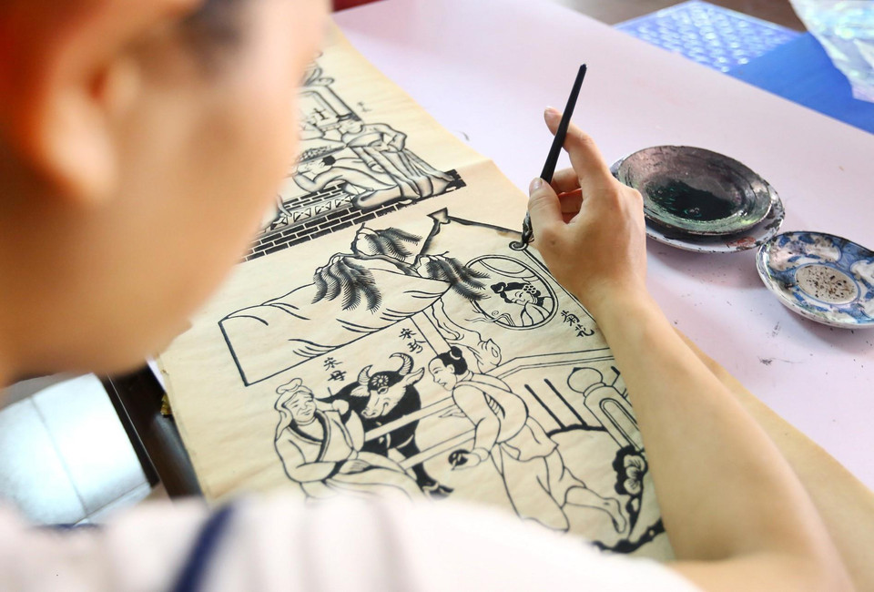 Vietnam presentará en diciembre próximo a la UNESCO el expediente sobre la pintura folclórica de Dong Ho, para solicitarle el reconocimiento como Patrimonio Cultural Intangible en necesidad de preservación. (Fuente: VNA)