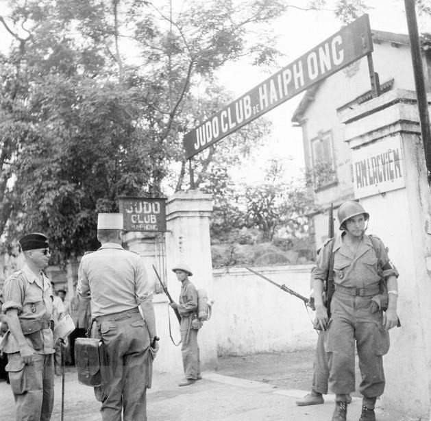 Una unidad militar vietnamita se hizo cargo del Club de Judo en Hai Phong, según el Acuerdo de Ginebra. (Fuente: archivos de VNA)