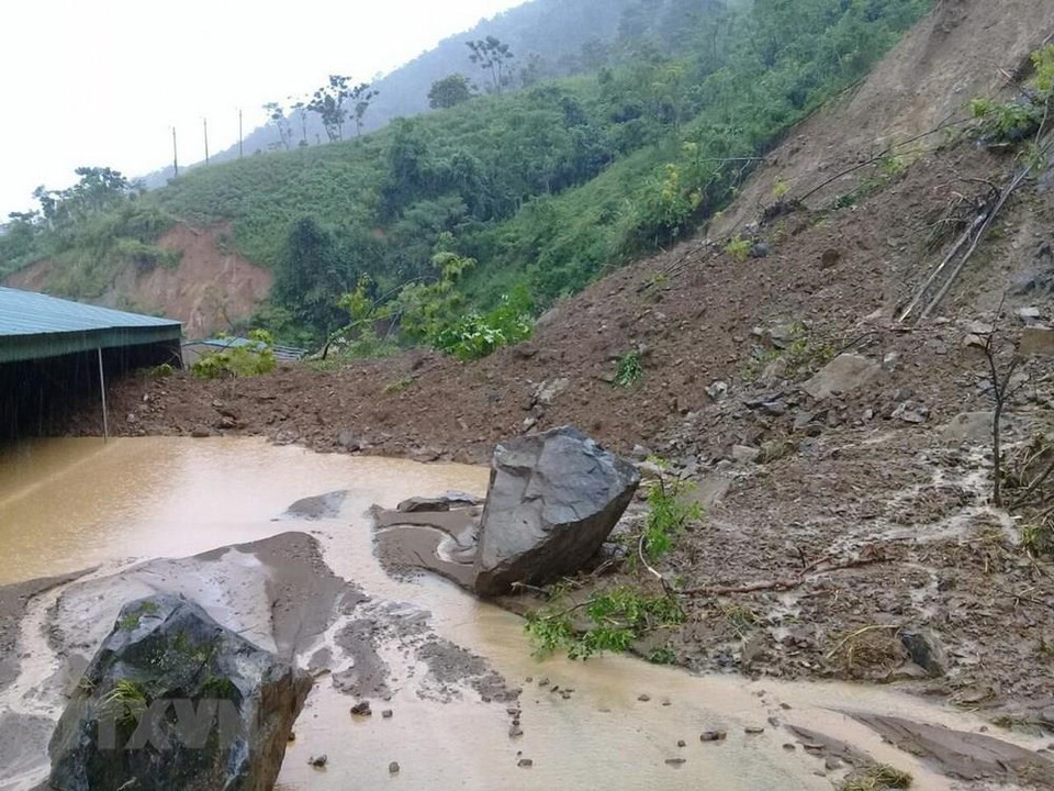 Provincia central de Thanh Hoa tras el paso del tifón Wipha. (Foto: VNA)