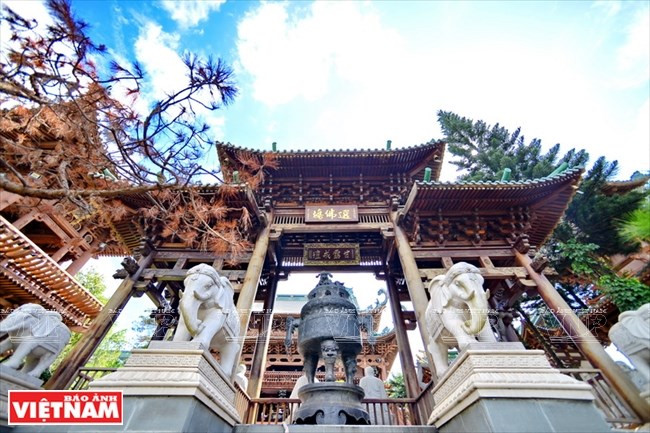 La pagoda Minh Thanh se encuentra en la calle Nguyen Viet Xuan, barrio de Phu Hoi, ciudad de Pleiku, provincia de Gia Lai. (Foto: VNA)