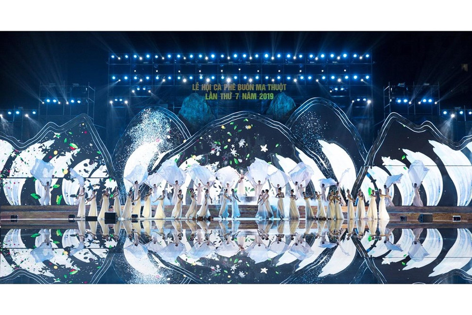 Impresionante escenario en el Festival del Café en Buon Ma Thuot. (Foto: VNA)