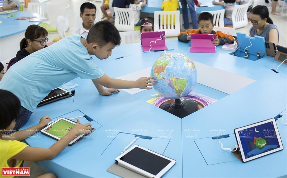 Con un área de casi 450 metros cuadrados, S.hub Kids se divide en muchas áreas funcionales. (Foto: VNA)