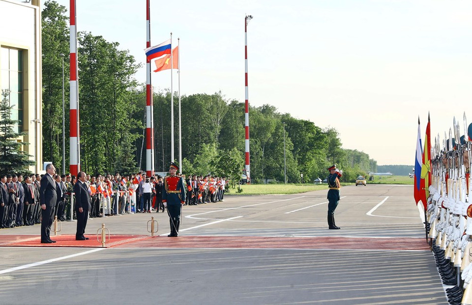 El primer ministro Nguyen Xuan Phuc en la ceremonia de despedida. (Foto: VNA)