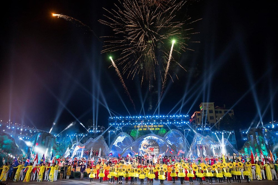Impresionante escenario en el Festival del Café en Buon Ma Thuot. (Foto: VNA)