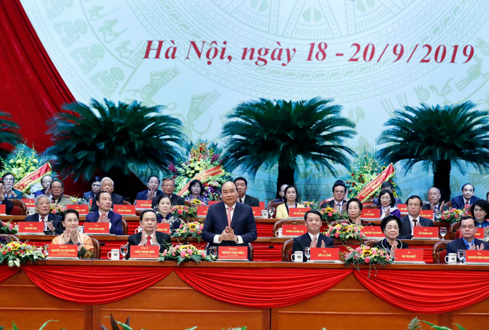 FPV, mayor organización de masas de Vietnam, desempeña un papel importante en los movimientos patrióticos y democráticos, así como en garantizar los derechos e intereses legítimos de los pobladores, y en la supervisar la construcción partidista. (Fuente: VNA)