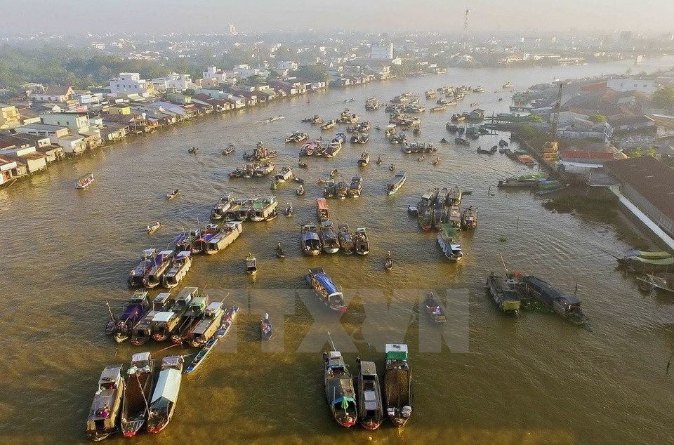 El mercado flotanteCai Rang es un destino favorito en el Delta de Mekong (Foto: VNA)