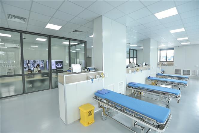 La zona de tratamiento cuenta con 500 camas y se divide en bloques (Foto: VNA)