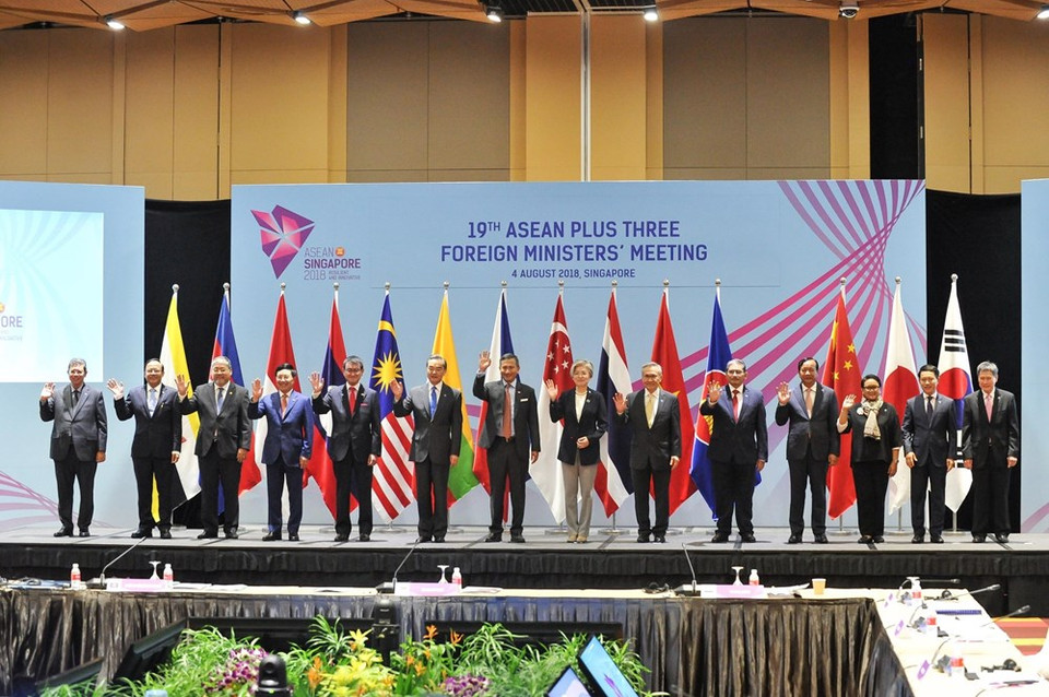 La 19 Reunión de Ministros de Asuntos Exteriores de ASEAN+3 también se celebró el 4 de agosto (Fuente: VNA)